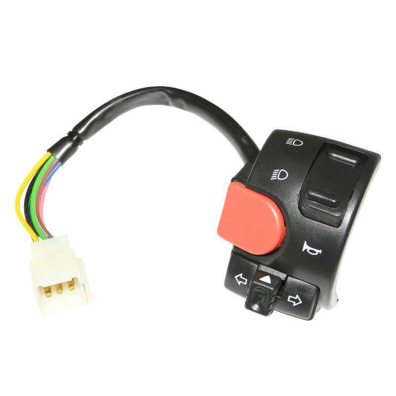 Commodo électrique P2R COMMODO-COMMUTATEUR SCOOT ADAPTABLE MBK 50 NITRO 1997+2012-YAMAHA 50 AEROX 1997+2012 GAUCHE -P2R-
