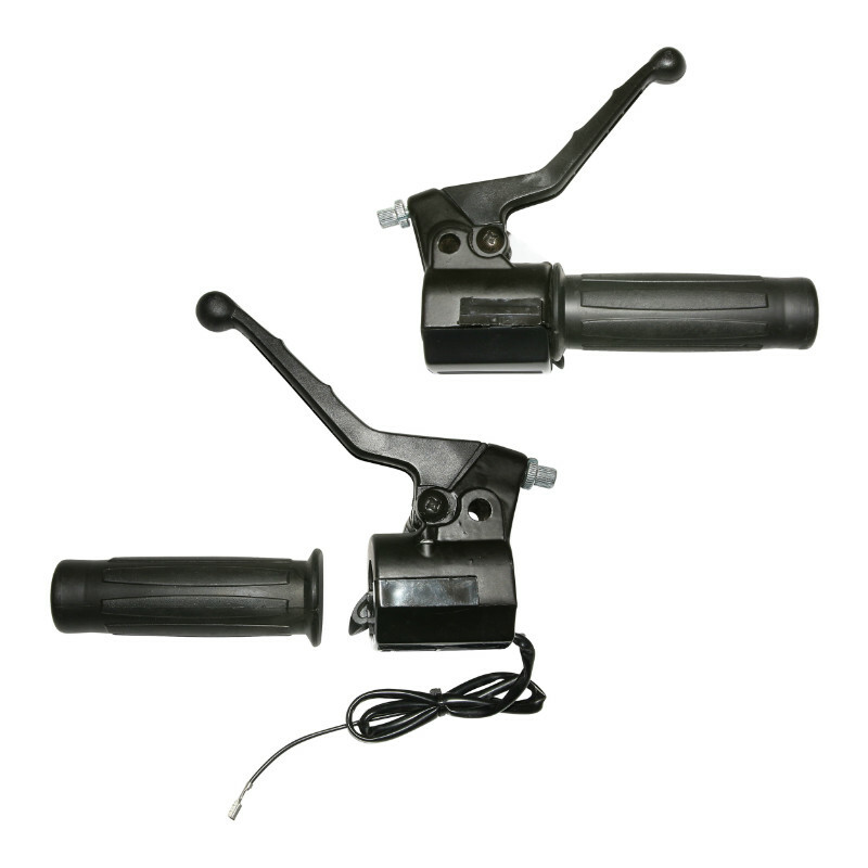 Poignée de gaz P2R POIGNEE DE GAZ-FREIN CYCLO ADAPTABLE PEUGEOT 103 MVL-SP NOUVEAU MODELE AVEC LEVIER DE DECOMPRESSEUR ET STARTER NOIR (PAIRE) -P2R