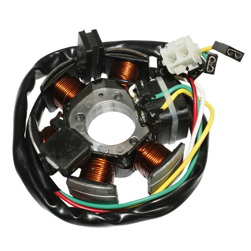 Stator d'allumage P2R STATOR ALLUMAGE 50 A BOITE ADAPTABLE MINARELLI 50 AM6 - APRILIA 50 RS 1991+2005 - MBK 50 XLIMIT 2003+2006 - RIEJU 50 RR, SPIKE 1