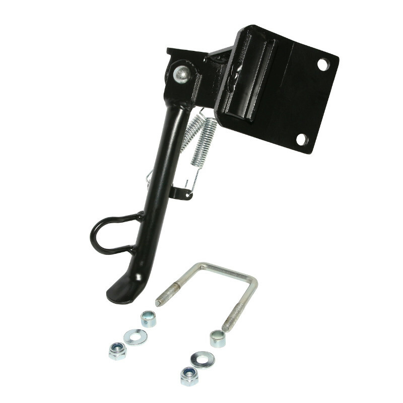 Béquille latérale P2R BEQUILLE SCOOT LATERALE ADAPTABLE MBK 50 OVETTO 2T ET 4T 2008+-YAMAHA 50 NEOS 2T ET 4T 2008+ NOIR -SELECTION P2R-