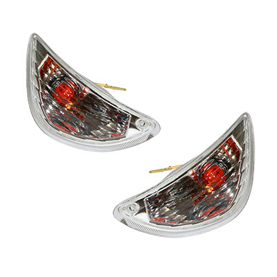 Clignotant P2R CLIGNOTANT SCOOT ADAPTABLE PIAGGIO 50 VESPA LX 2T ET 4T, 125 VESPA LX AR TRANSPARENT (PAIRE) (HOMOLOGUE CE) -P2R-