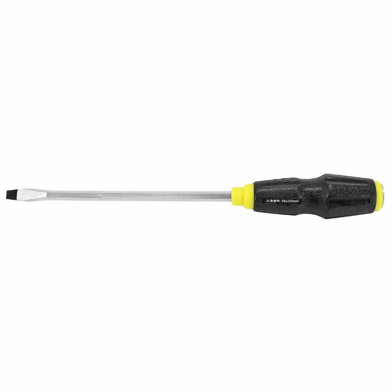 Tournevis P2R PLAT 8 mm L 200 mm CHROME - VANADIUM TIGE HEXAGONALE EMBOUT A FRAPPER SUPPORT
