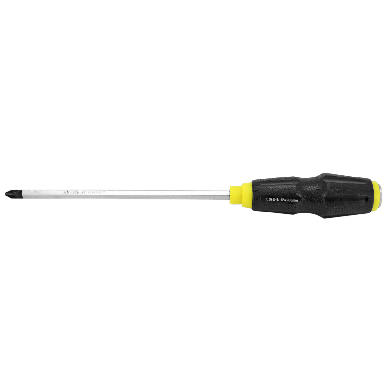 Tournevis P2R CRUCIFORME 8 mm L 200 mm CHROME - VANADIUM TIGE HEXAGONALE EMBOUT A FRAPPER SUPPORT