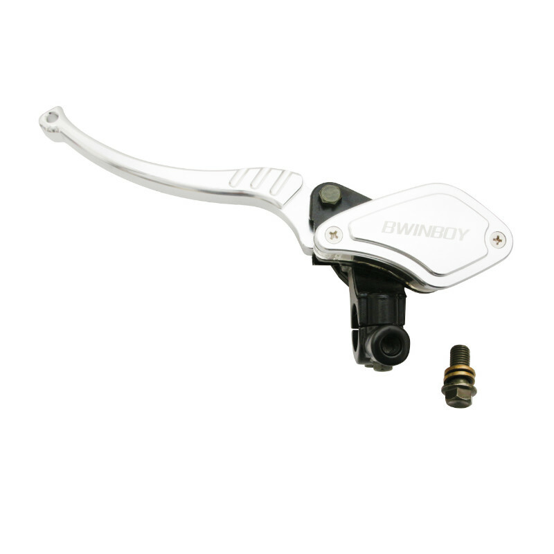 Maitre cylindre d'embrayage P2R MAITRE CYLINDRE D'EMBRAYAGE MOTO UNIVERSEL AVANT ALU CNC NOIR-ARGENT GAUCHE -P2R-
