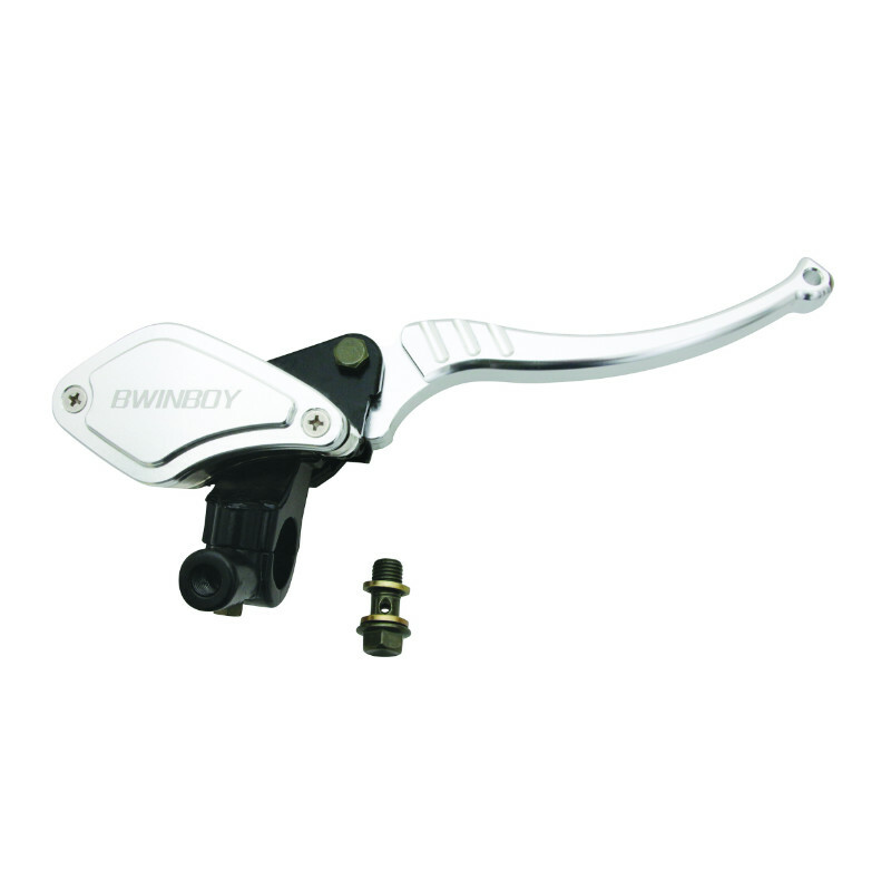 Maître cylindre de frein P2R MAITRE CYLINDRE DE FREIN MOTO UNIVERSEL AVANT ALU CNC NOIR-ARGENT DROIT -P2R-