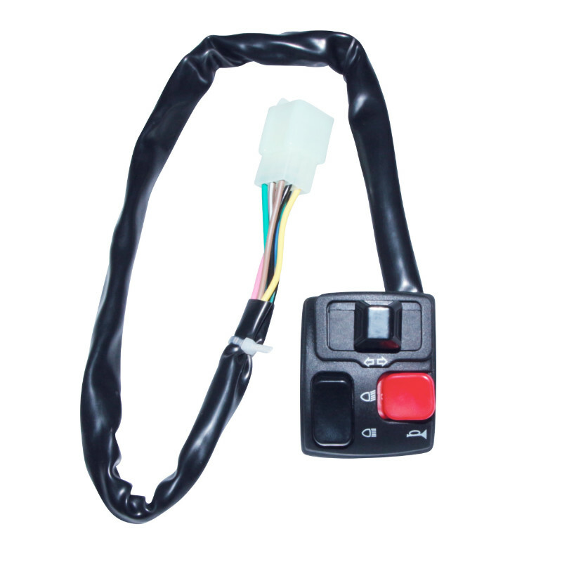 Commodo électrique P2R COMMODO-COMMUTATEUR 50 A BOITE ADAPTABLE DERBI 50 SENDA DRD-GILERA 50 RCR, SMT - RIEJU 50 MRT GAUCHE NOIR -P2R-