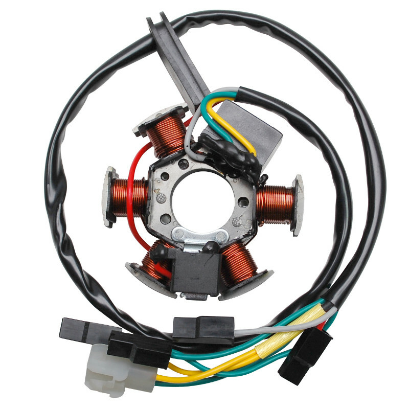 Stator d'allumage P2R STATOR ALLUMAGE 50 A BOITE ADAPTABLE DERBI 50 SENDA, GPR - GILERA 50 SMT, RCR (60W AVEC CAPTEUR ET SANS PLATINE) -P2R-