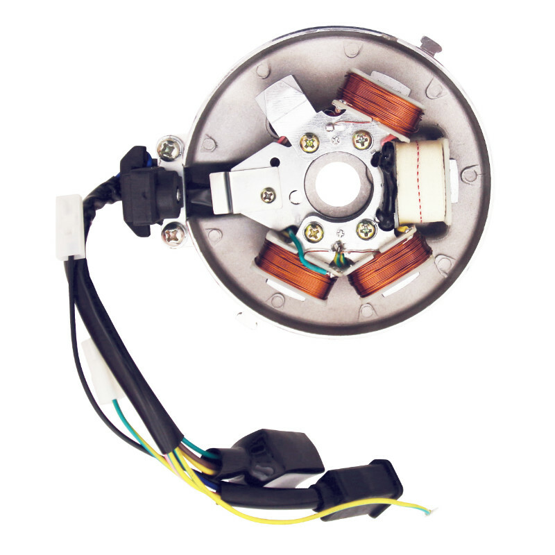 Stator d'allumage P2R STATOR ALLUMAGE CYCLO ADAPTABLE PEUGEOT 103 ELECTRONIQUE 12V AVEC CAPTEUR ET PLATINE -P2R-
