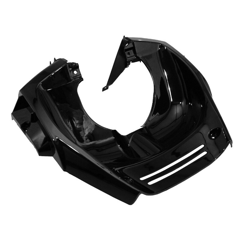 Tablier de carénage avant P2R CARENAGE-DESSOUS TABLIER AV SCOOT ADAPTABLE MBK 50 STUNT-YAMAHA 50 SLIDER NOIR BRILLANT (PARE BOUE) -P2R-