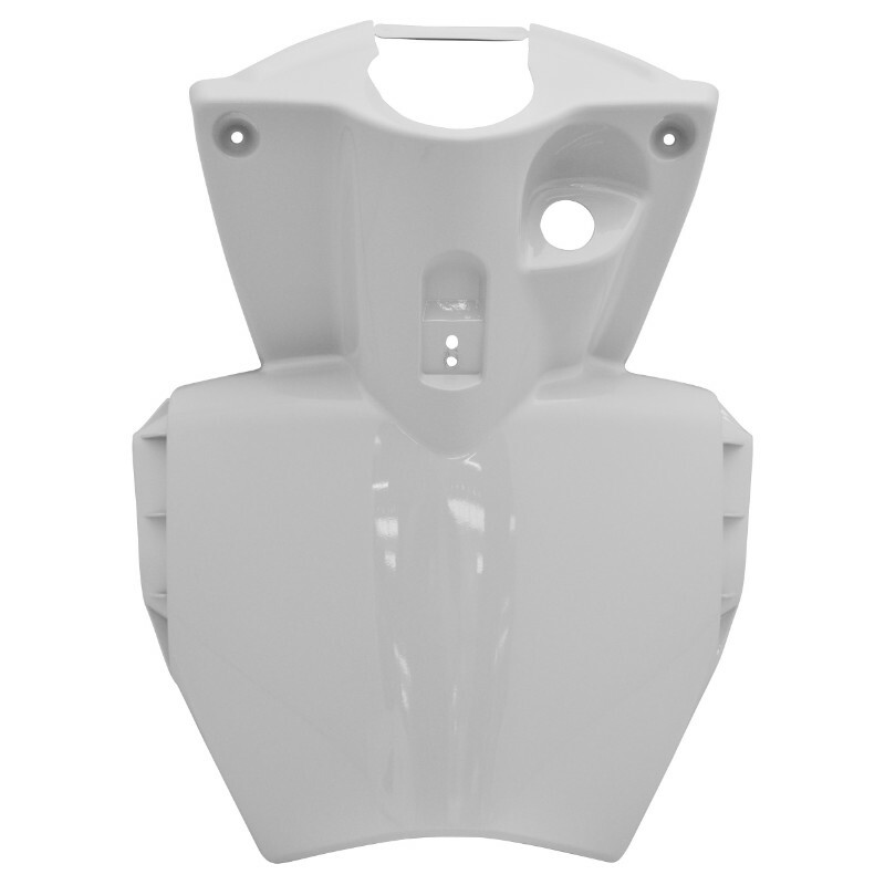 Tablier de carénage arrière P2R CARENAGE-TABLIER AR SCOOT ADAPTABLE MBK 50 STUNT-YAMAHA 50 SLIDER BLANC BRILLANT -P2R-
