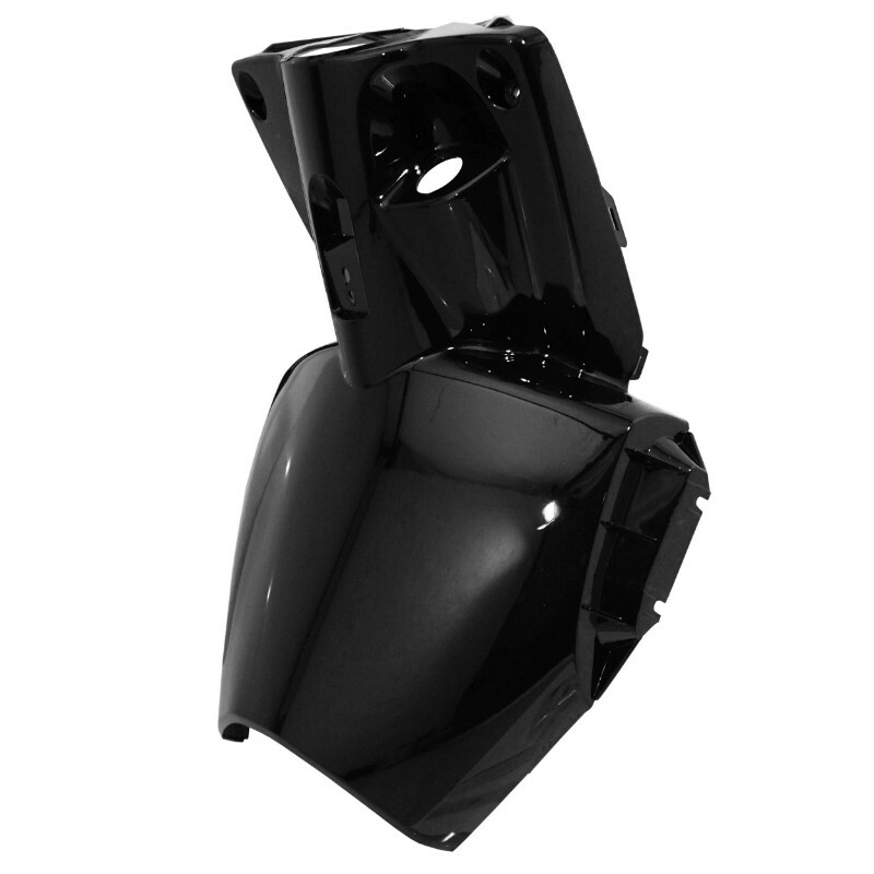 Tablier de carénage arrière P2R CARENAGE-TABLIER AR SCOOT ADAPTABLE MBK 50 STUNT-YAMAHA 50 SLIDER NOIR BRILLANT -P2R-