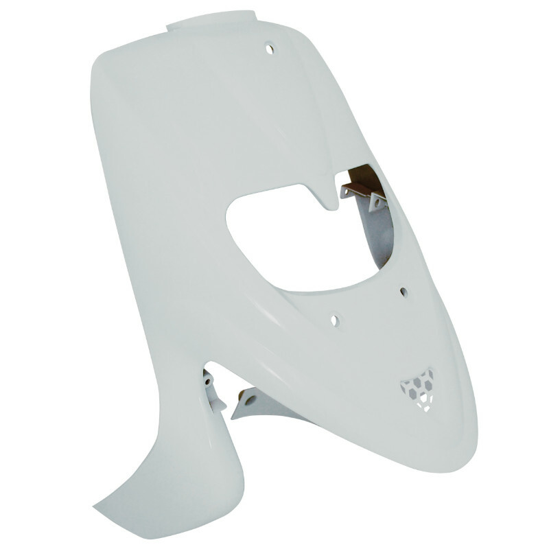 Tablier de carénage avant P2R CARENAGE-TABLIER AV SCOOT ADAPTABLE GILERA 50 STALKER BLANC BRILLANT -P2R-