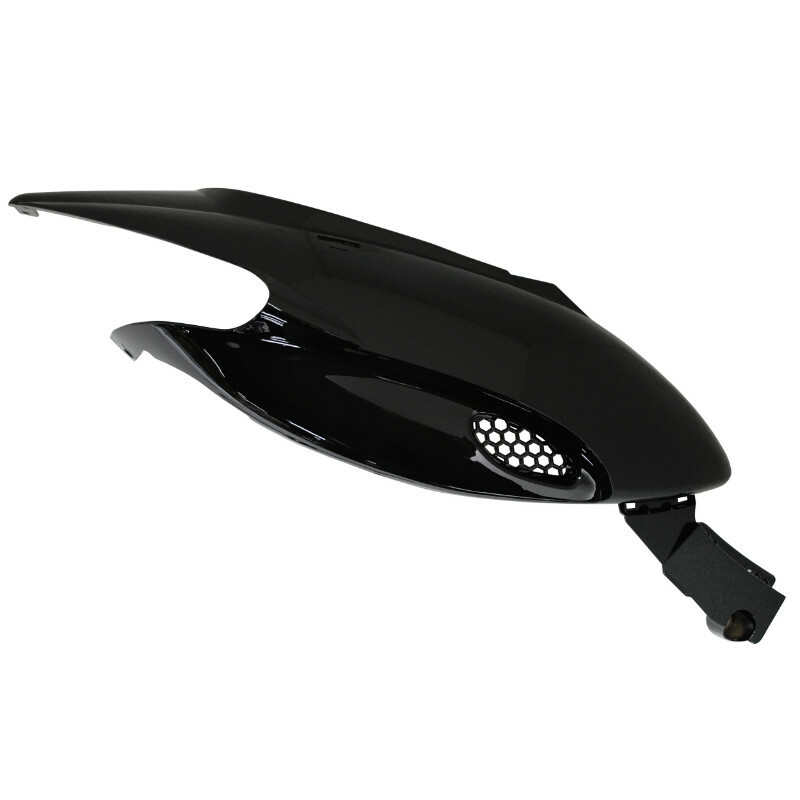 Coque arrière P2R CARENAGE-COQUE AR SCOOT ADAPTABLE GILERA 50 STALKER NOIR BRILLANT DROIT -P2R-