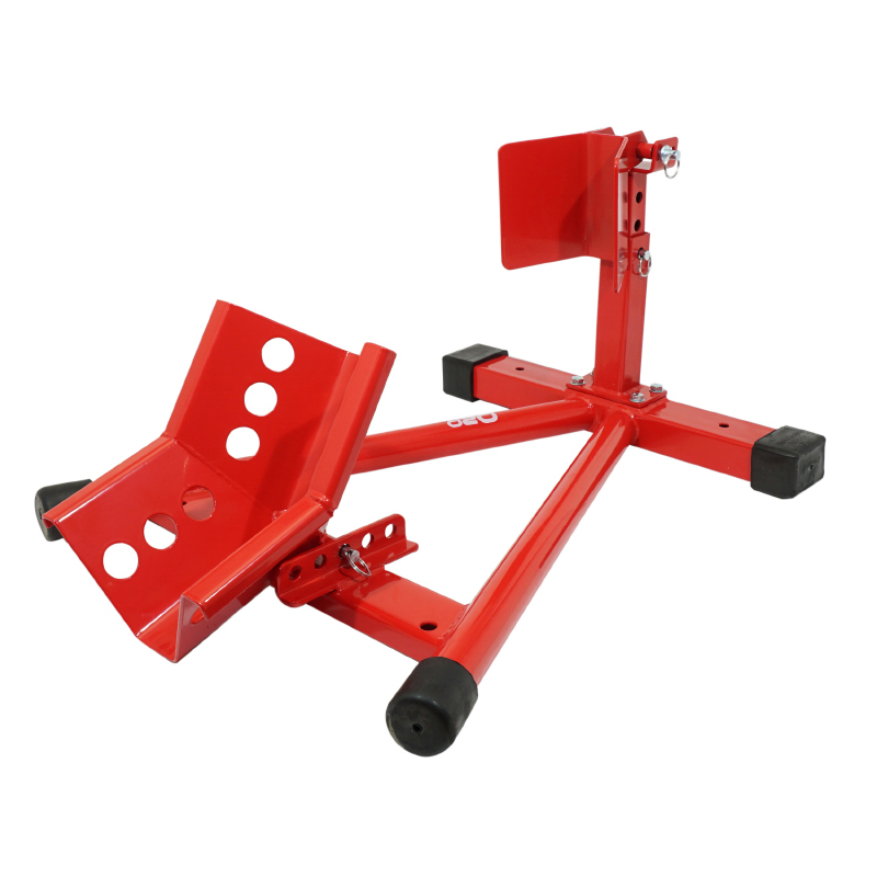 Bloque roue P2R BLOQUE - CALE ETAU ROUE AVANT AUTO - BLOQUANT REGLABLE COMPATIBLE 16 à 21 ACIER ROUGE
