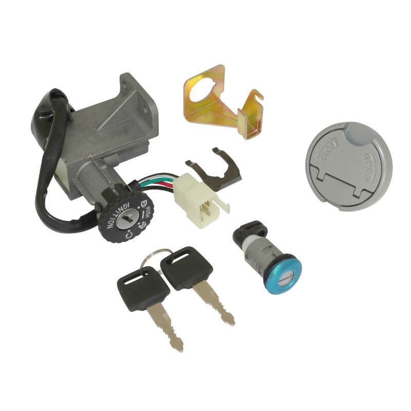 Neiman P2R CONTACTEUR A CLE SCOOT ADAPTABLE KYMCO 50 AGILITY 4T 2009+ (4 FILS) (AVEC SERRURE DE SELLE + BOUCHON ESSENCE) -P2R-