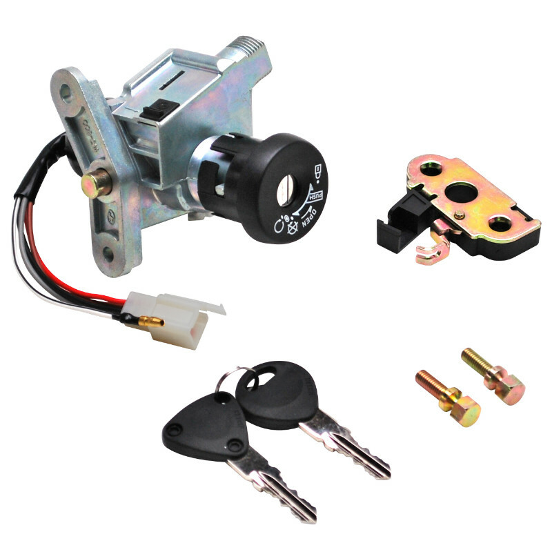 Neiman P2R CONTACTEUR A CLE SCOOT ADAPTABLE MBK 50 OVETTO 1997+2002-YAMAHA 50 NEOS 1997+2002 (5 FILS) (AVEC SERRURE DE SELLE) -P2R-
