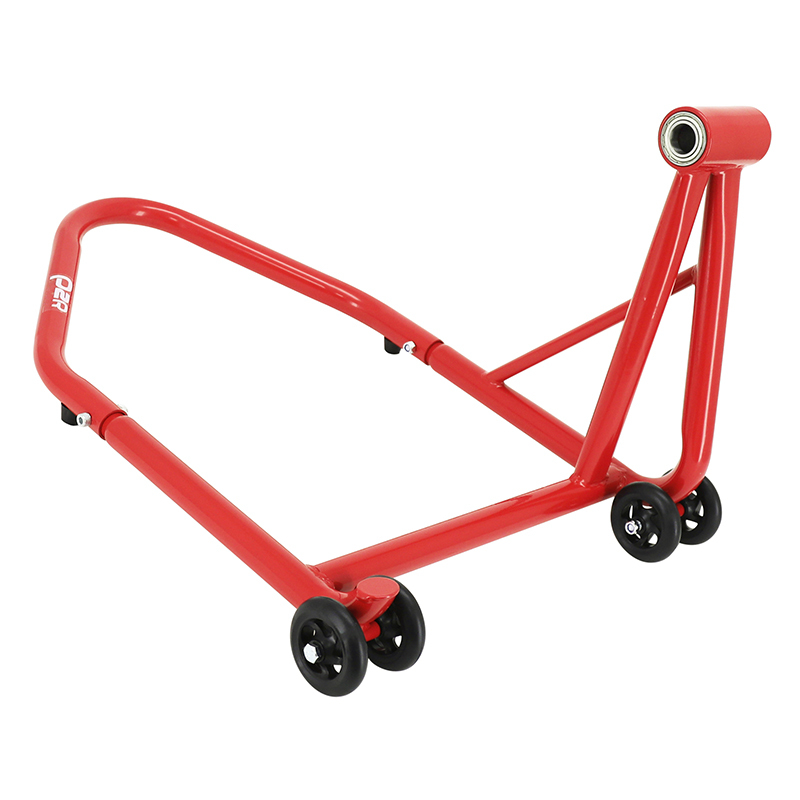 Béquille P2R LEVE - BEQUILLE STAND ARRIERE MONOBRAS ACIER ROUGE PRISE A GAUCHE