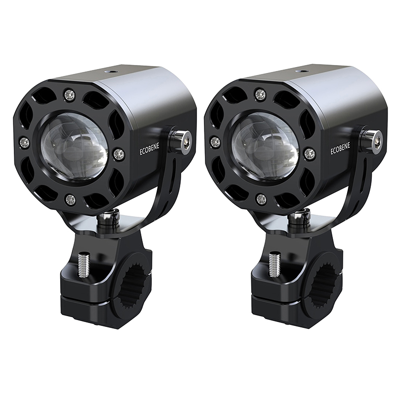 Feux P2R FEU ADDITIONNEL UNIVERSEL ECOBENE KD168 LED ORIENTABLE 12V 50W ALU CNC TELECOMMANDE SANS FIL INCLUSE PAIRE