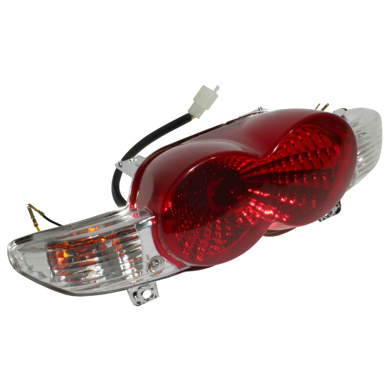 Feux arrière P2R FEU ARRIERE SCOOT ADAPTABLE MBK 50 OVETTO 2008+-YAMAHA 50 NEOS 2008+ AVEC CLIGNOTANTS (HOMOLOGUE CE) -P2R-