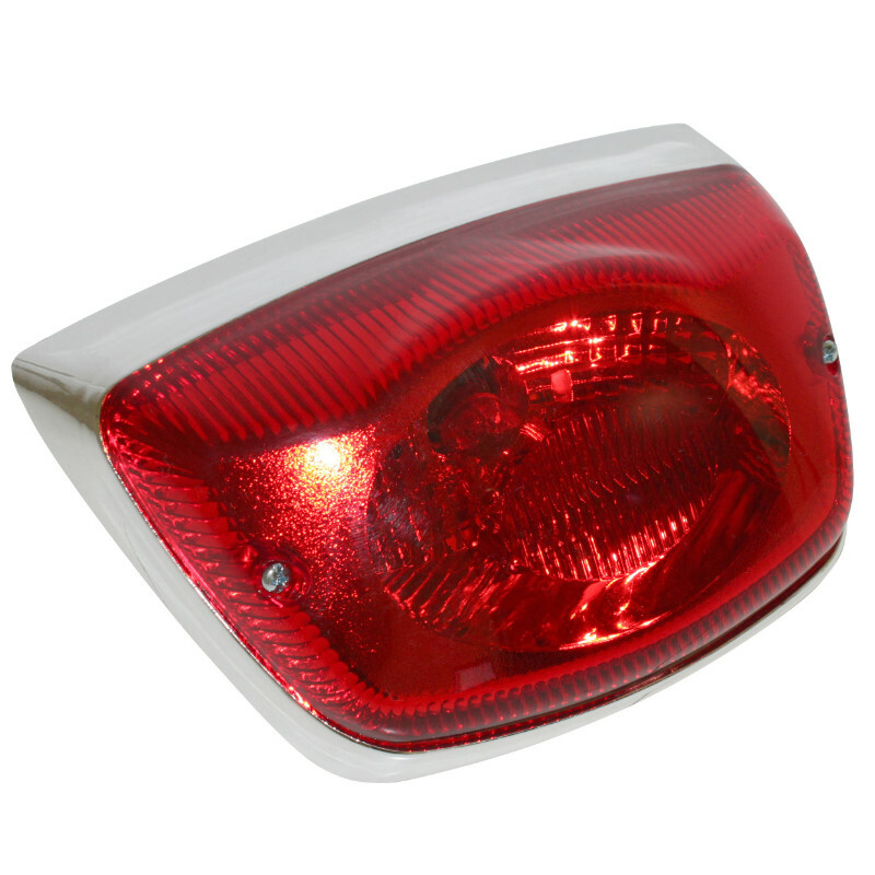 Feux arrière P2R FEU ARRIERE SCOOT ADAPTABLE PIAGGIO 50 VESPA LX, 125 VESPA LX ROUGE (HOMOLOGUE CE) -P2R-