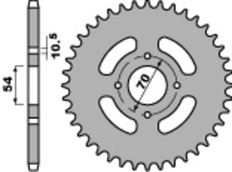 Couronne PBR acier C45 standard 4304 - 428