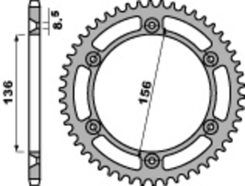 Couronne PBR acier C45 standard 4365 - 525