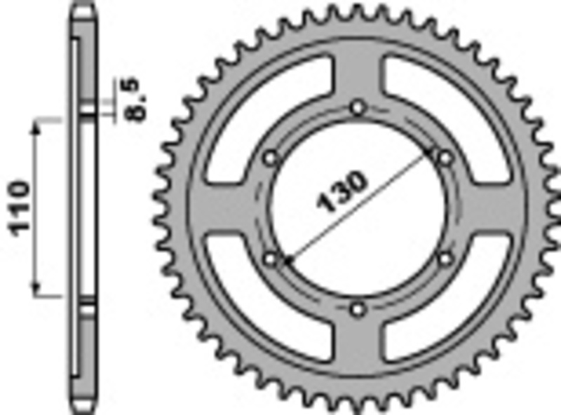 Couronne PBR acier C45 standard 4372 - 428
