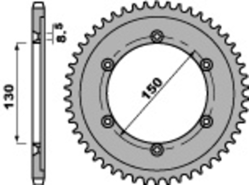 Couronne PBR acier C45 standard 4374 - 428