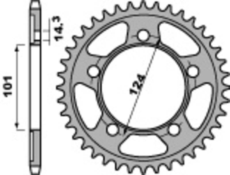 Couronne PBR acier C45 standard 4508 - 525
