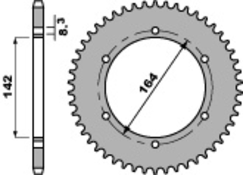 Couronne PBR acier C45 standard 4525 - 428