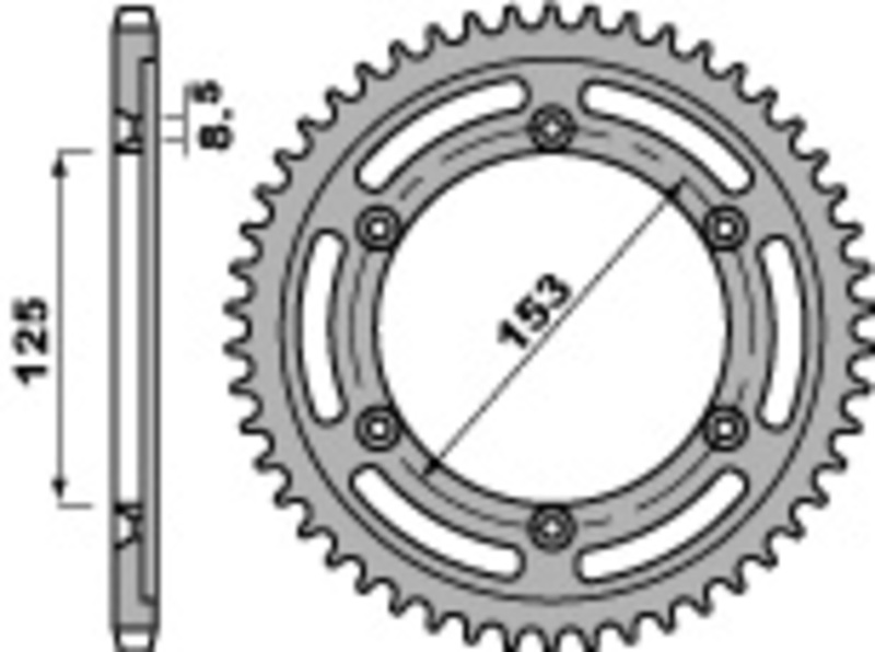 Couronne PBR acier C45 standard 4547 - 428