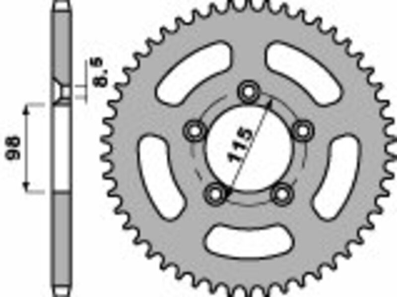 Couronne PBR acier C45 standard 4552 - 420