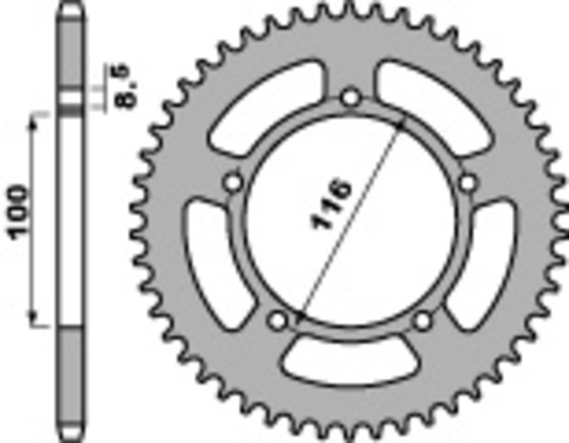 Couronne PBR acier C45 standard 464 - 420