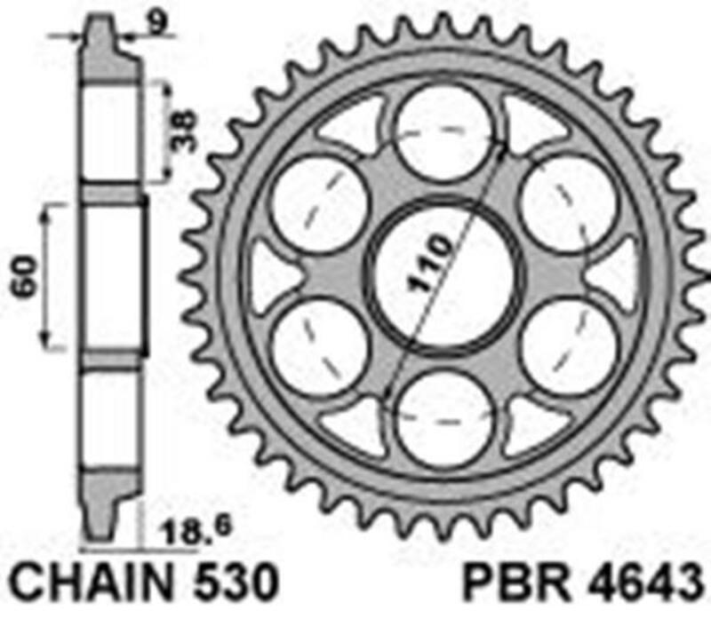 Couronne PBR acier C45 revenu 4643 - 530