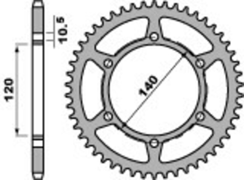 Couronne PBR acier C45 standard 475 - 520