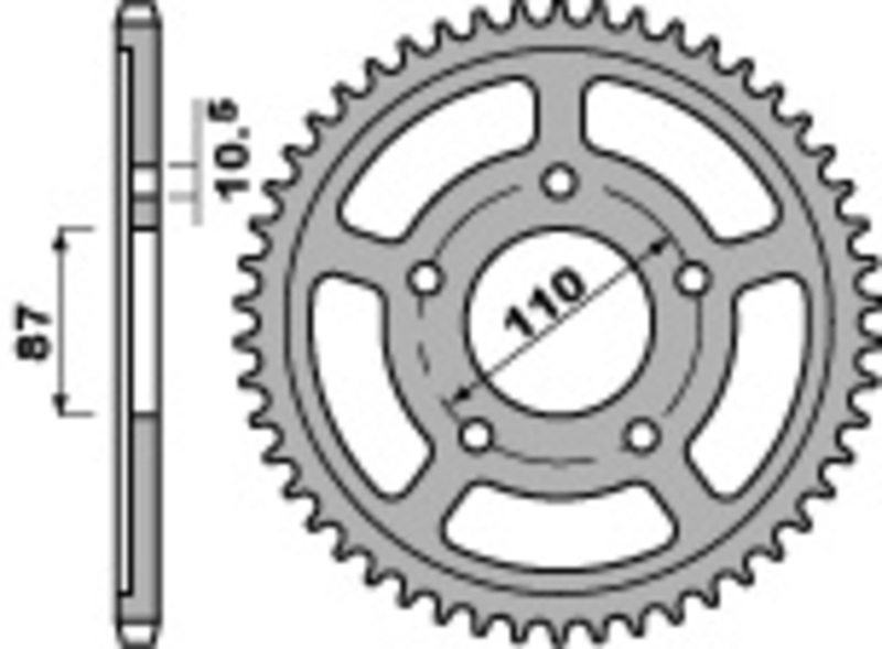 Couronne PBR acier C45 standard 795 - 520