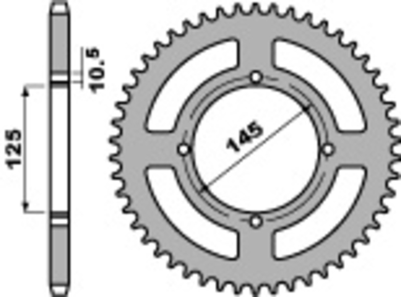 Couronne PBR acier C45 standard 857 - 520