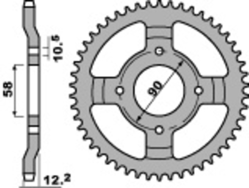 Couronne PBR acier C45 standard 273 - 428