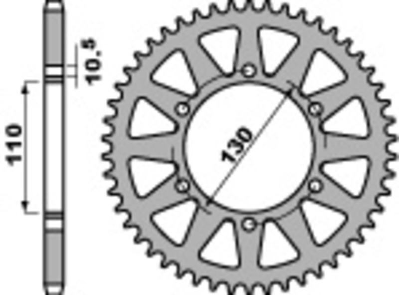 Couronne PBR acier C45 standard 504 - 520