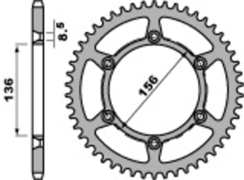 Couronne PBR acier C45 standard 820 - 520