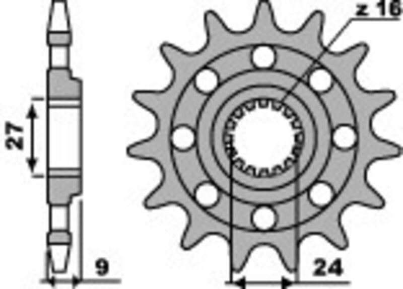 Pignon de sortie de boite PBR acier standard 2192 - 520