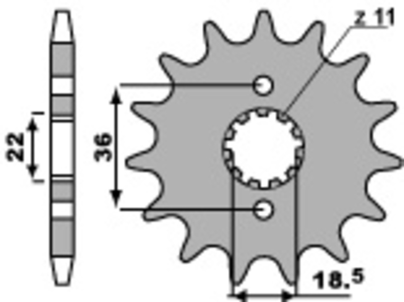 Pignon de sortie de boite PBR acier standard 2506 - 520
