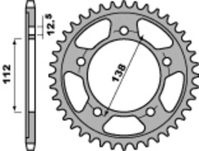 Couronne PBR acier C45 standard 408 - 530