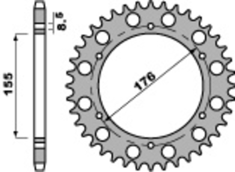Couronne PBR acier C45 standard 4392 - 530