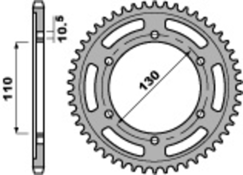 Couronne PBR acier C45 standard 4385 - 525