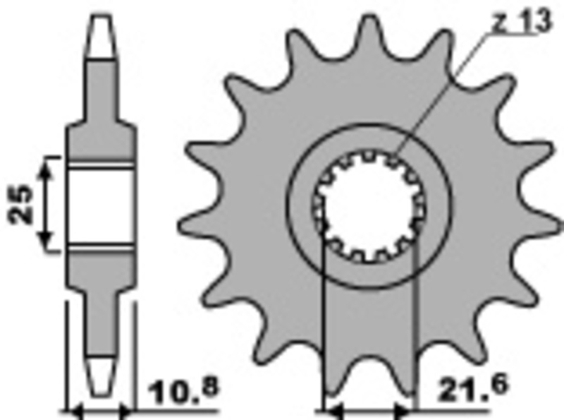 Pignon de sortie de boite PBR acier standard 2086 - 525