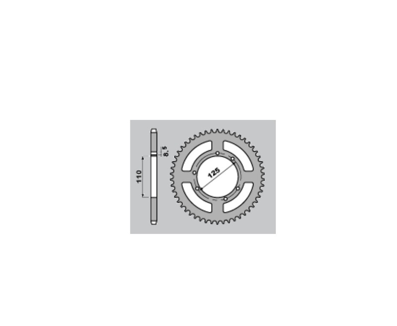 Couronne PBR acier C45 standard 4390 - 428