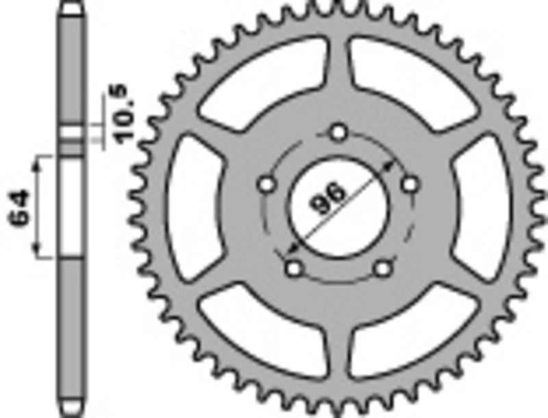 Couronne PBR acier C45 standard 254 - 520