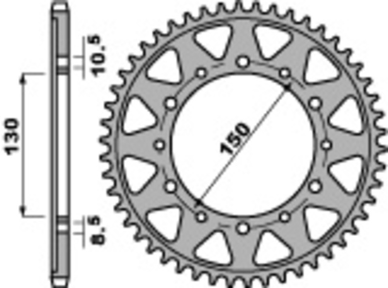 Couronne PBR acier C45 standard 860 - 530
