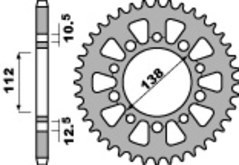Couronne PBR acier C45 standard 4384 - 520